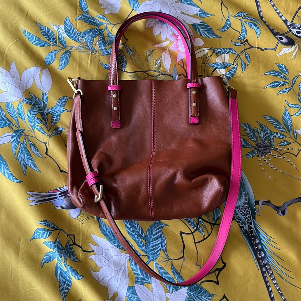 Vera Bradley Leather Crossbody Market Tote